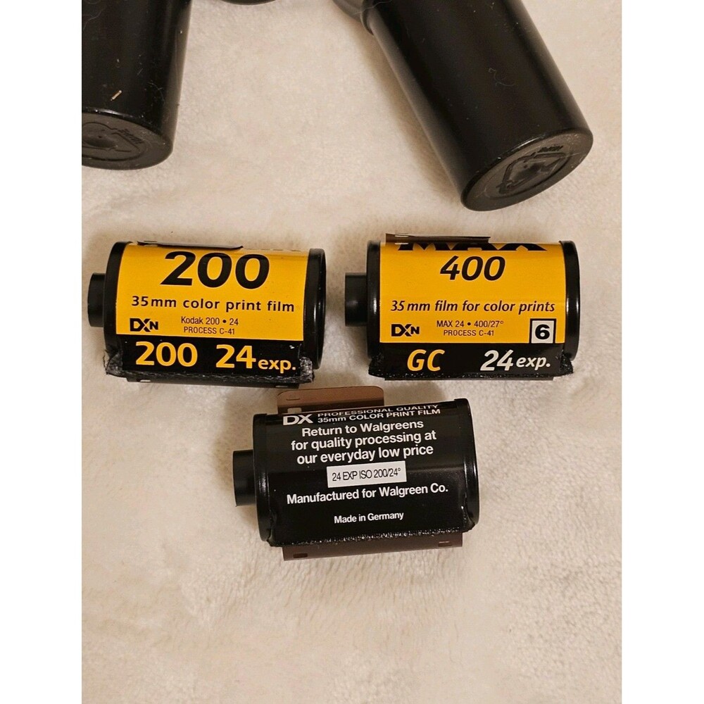 35mm Film Lot Of 3- Kodak 400, & 200, Walgreens 200, With Canisters 24-exposure